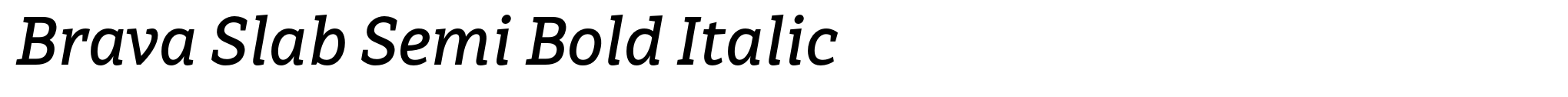 Brava Slab Semi Bold Italic image